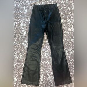 Zara Black Leather-Style Trousers
